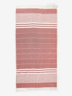 Hammam Towel Karinna Pure Cotton Red 11 Hammam Towel Karinna Pure Cotton Red -Derek Rose Shop Hammam Towel Karinna Cotton red flat
