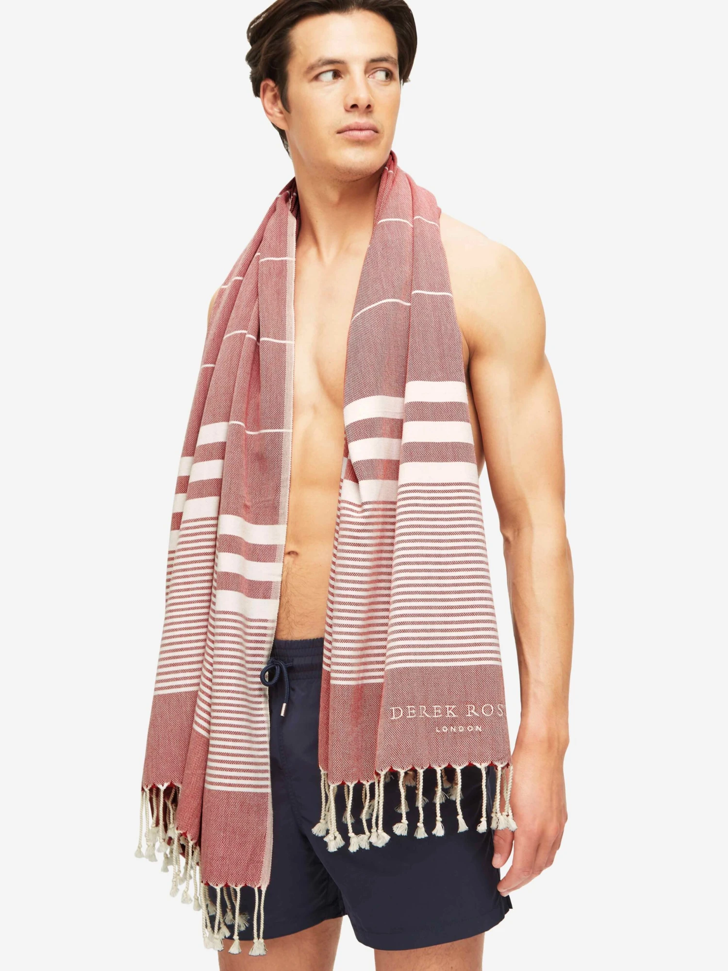 Hammam Towel Karinna Pure Cotton Red 4 Hammam Towel Karinna Pure Cotton Red - Image 2