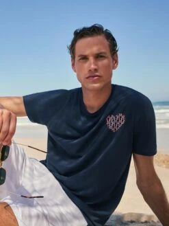 Men's T-Shirt Ripley 15 Pima Cotton Navy 10 Men's T-Shirt Ripley 15 Pima Cotton Navy -Derek Rose Shop JULY HOLIDAY PAUL 073 R3