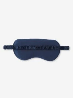 Eye Mask Bailey Silk Satin Navy -Derek Rose Shop eye mask bailey 1 silk satin navy product back