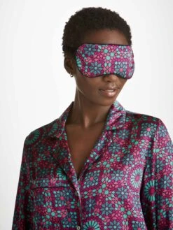 Eye Mask Brindisi 98 Silk Satin Pink -Derek Rose Shop eye mask brindisi 98 silk satin pink olivia mask