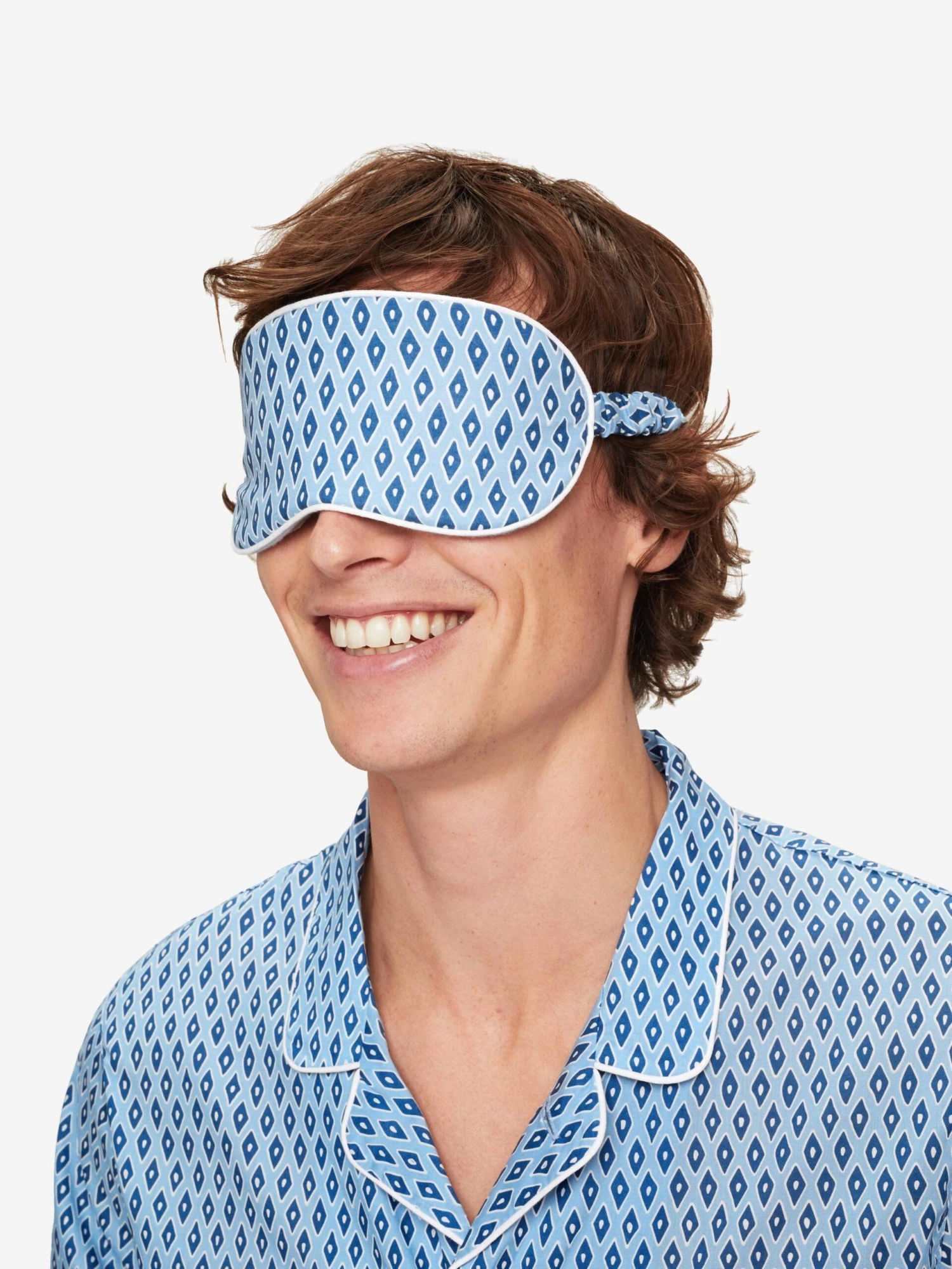 Eye Mask Nelson 87 Cotton Batiste Blue 7 Eye Mask Nelson 87 Cotton Batiste Blue - Image 5