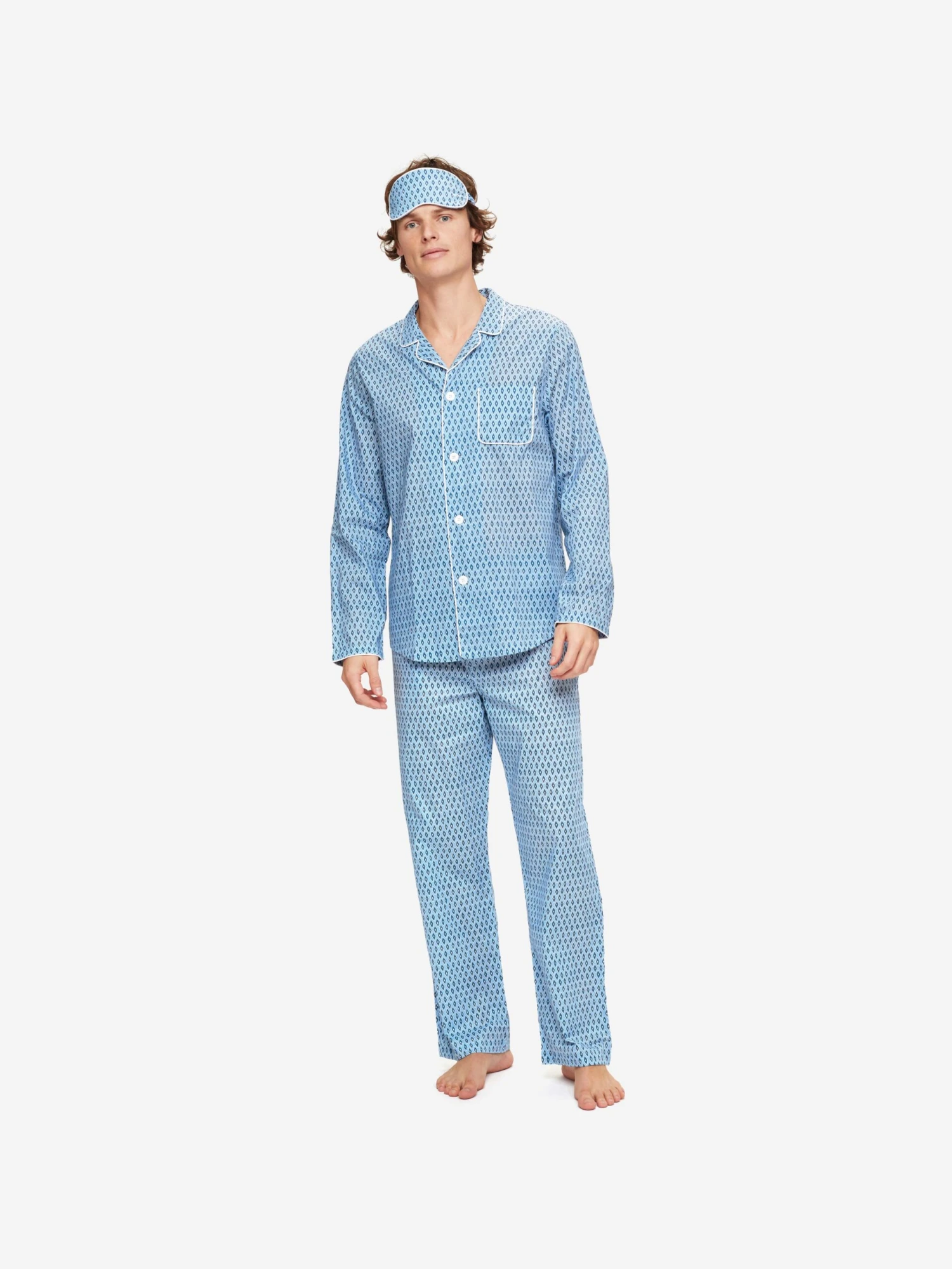 Eye Mask Nelson 87 Cotton Batiste Blue 9 Eye Mask Nelson 87 Cotton Batiste Blue - Image 7