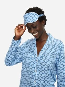 Eye Mask Nelson 87 Cotton Batiste Blue