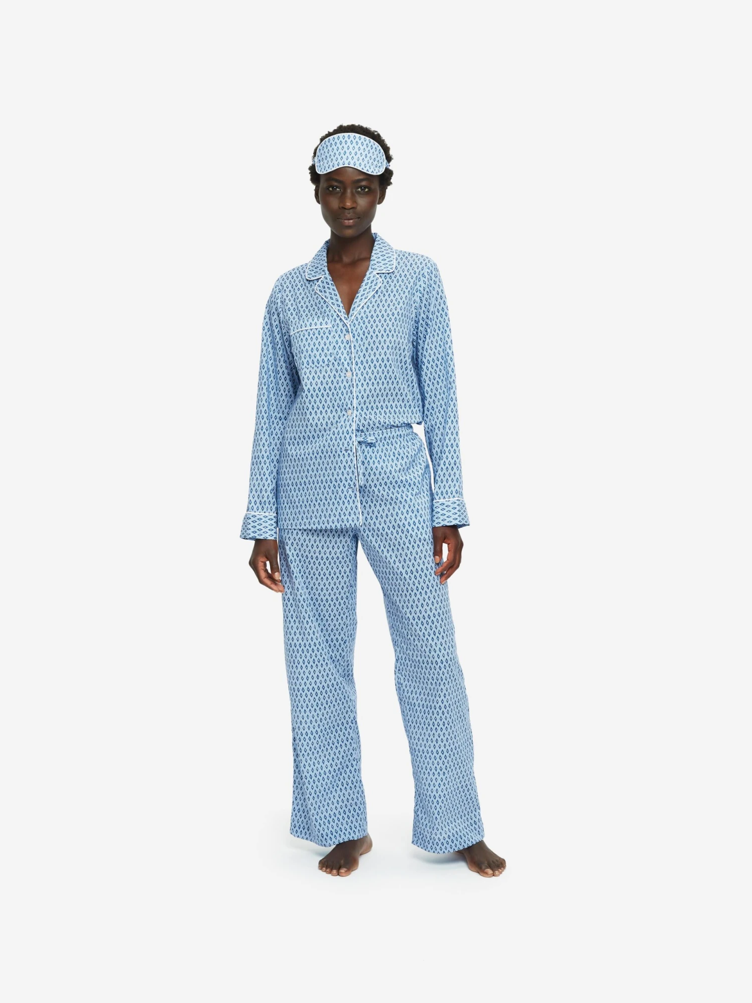 Eye Mask Nelson 87 Cotton Batiste Blue 8 Eye Mask Nelson 87 Cotton Batiste Blue - Image 6