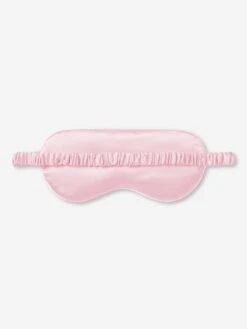 Eye Mask Bailey Silk Satin Pink -Derek Rose Shop eye mask bailey 2 pure silk satin pink main back