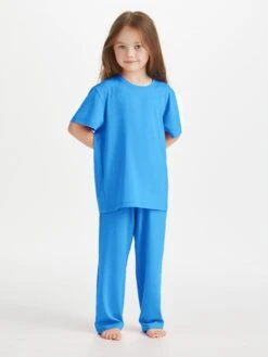 Kids' Lounge Set Basel Micro Modal Stretch Azure Blue