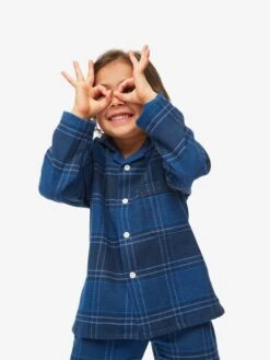 Kids' Pyjamas Kelburn 27 Brushed Cotton Navy