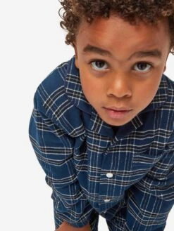 Kids' Pyjamas Kelburn 30 Brushed Cotton Navy -Derek Rose Shop kids pyjamas kelburn 30 brushed cotton multi boy creative