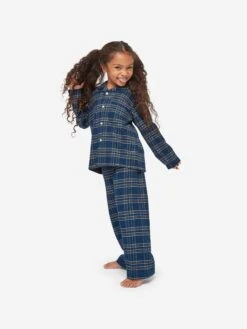 Kids' Pyjamas Kelburn 30 Brushed Cotton Navy