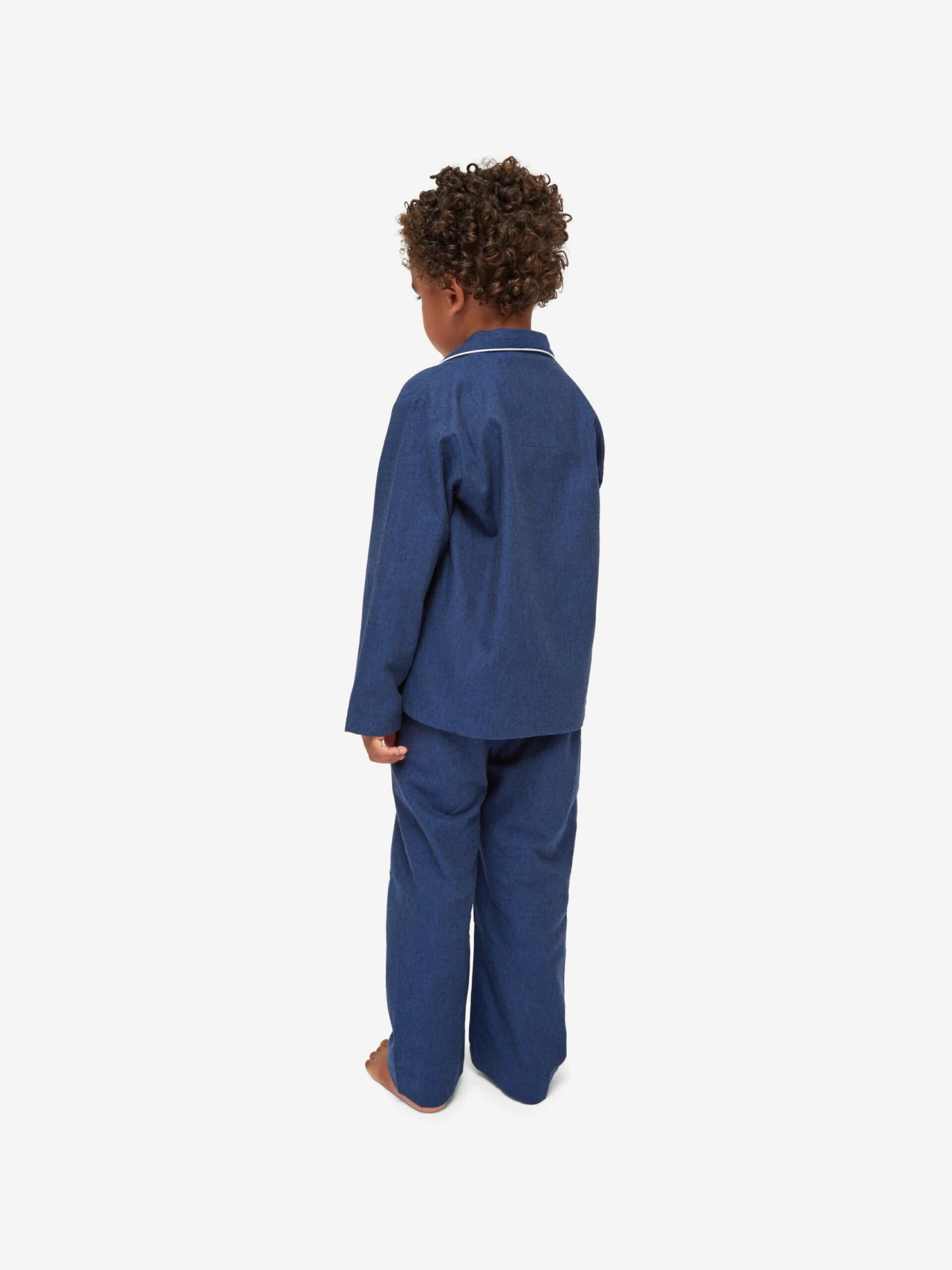 Kids' Pyjamas Balmoral 3 Brushed Cotton Navy 8 Kids' Pyjamas Balmoral 3 Brushed Cotton Navy - Image 6