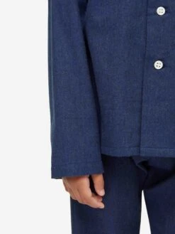 Kids' Pyjamas Balmoral 3 Brushed Cotton Navy 17 Kids' Pyjamas Balmoral 3 Brushed Cotton Navy -Derek Rose Shop kids pyjamas balmoral 3 brushed cotton navy cuff