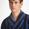 Men's Bathrobe Aston 36 Terry Cotton Navy