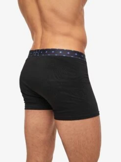 Men's Boxer Briefs Band 56 Pima Cotton Stretch Black -Derek Rose Shop mens boxer briefs band 56 pima cotton stretch black back waistband