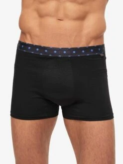 Men's Boxer Briefs Band 56 Pima Cotton Stretch Black