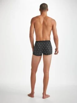 Men's Boxer Briefs Geometric 5 Pima Cotton Stretch Black 10 Men's Boxer Briefs Geometric 5 Pima Cotton Stretch Black -Derek Rose Shop mens boxer briefs geometric 5 pima cotton stretch black back