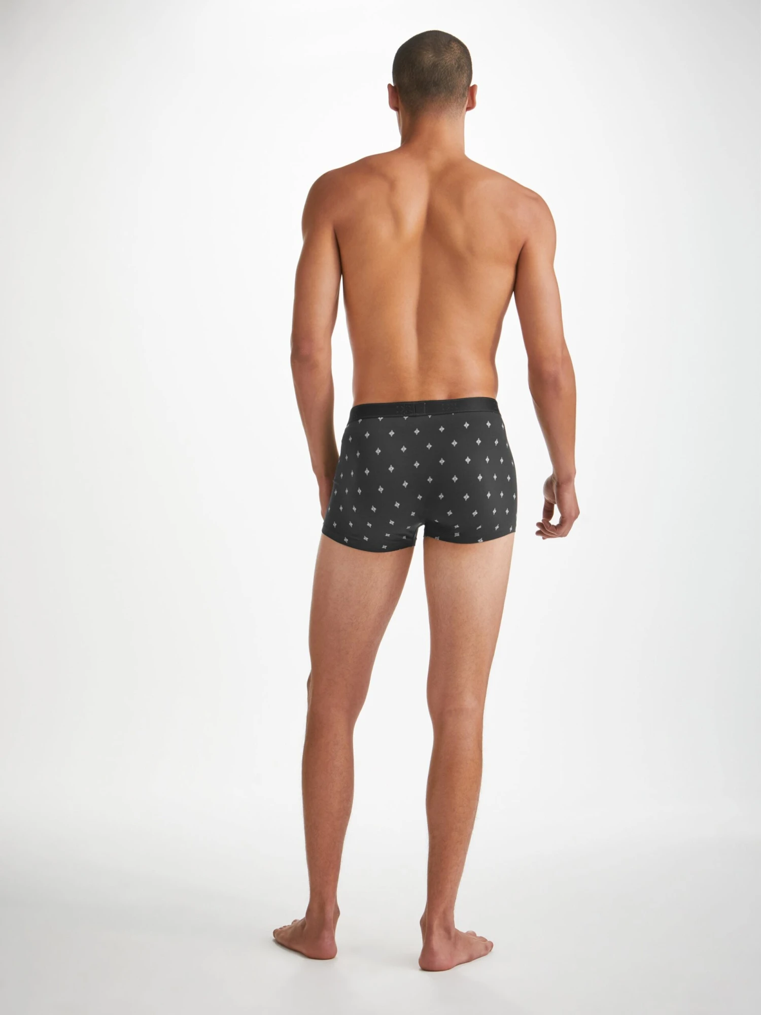 Men's Boxer Briefs Geometric 5 Pima Cotton Stretch Black 6 Men's Boxer Briefs Geometric 5 Pima Cotton Stretch Black - Image 4