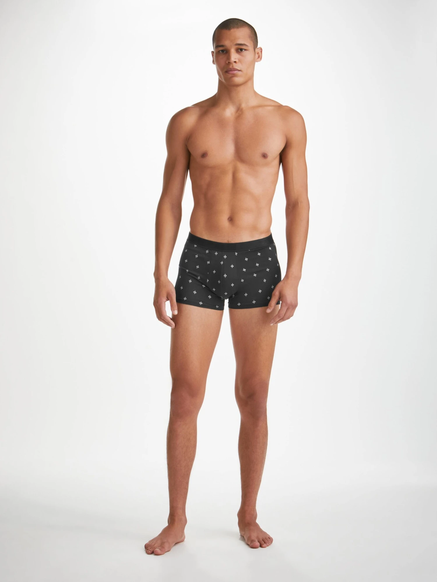 Men's Boxer Briefs Geometric 5 Pima Cotton Stretch Black 5 Men's Boxer Briefs Geometric 5 Pima Cotton Stretch Black - Image 3