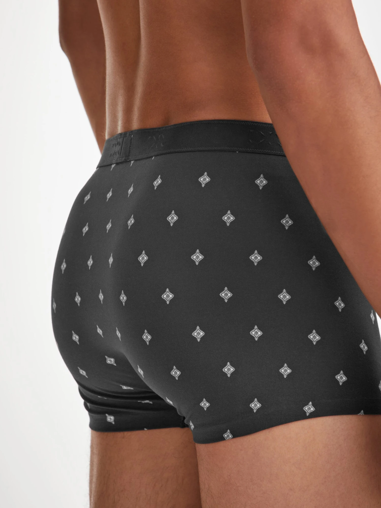 Men's Boxer Briefs Geometric 5 Pima Cotton Stretch Black 7 Men's Boxer Briefs Geometric 5 Pima Cotton Stretch Black - Image 5