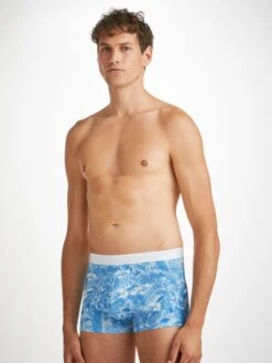 Men's Boxer Briefs Marrakech 1 Pima Cotton Stretch Blue