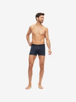 Men's Boxer Briefs Tolie 7 Pima Cotton Stretch Navy 11 Men's Boxer Briefs Tolie 7 Pima Cotton Stretch Navy -Derek Rose Shop mens boxer briefs tolie 7 pima cotton stretch navy front