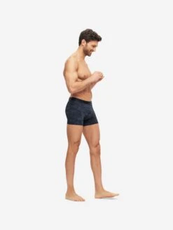 Men's Boxer Briefs Tolie 7 Pima Cotton Stretch Navy 13 Men's Boxer Briefs Tolie 7 Pima Cotton Stretch Navy -Derek Rose Shop mens boxer briefs tolie 7 pima cotton stretch navy side