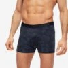 Men's Boxer Briefs Tolie 7 Pima Cotton Stretch Navy -Derek Rose Shop mens boxer briefs tolie 7 pima cotton stretch navy waistband close up