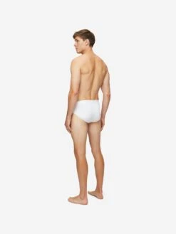Men's Briefs Alex Micro Modal Stretch White 12 Men's Briefs Alex Micro Modal Stretch White -Derek Rose Shop mens briefs alex micro modal stretch white back