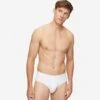 Men's Briefs Alex Micro Modal Stretch White -Derek Rose Shop mens briefs alex micro modal stretch white creative