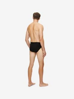 Men's Briefs Jack Pima Cotton Stretch Black -Derek Rose Shop mens briefs jack pima cotton stretch black back