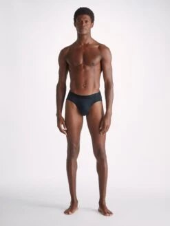 Men's Briefs Jack Pima Cotton Stretch Navy -Derek Rose Shop mens briefs jack pima cotton stretch navy front