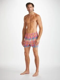 Men's Classic Fit Boxers Barker 36 Cotton Multi 9 Men's Classic Fit Boxers Barker 36 Cotton Multi -Derek Rose Shop mens classic fit boxers barker 36 cotton multi front