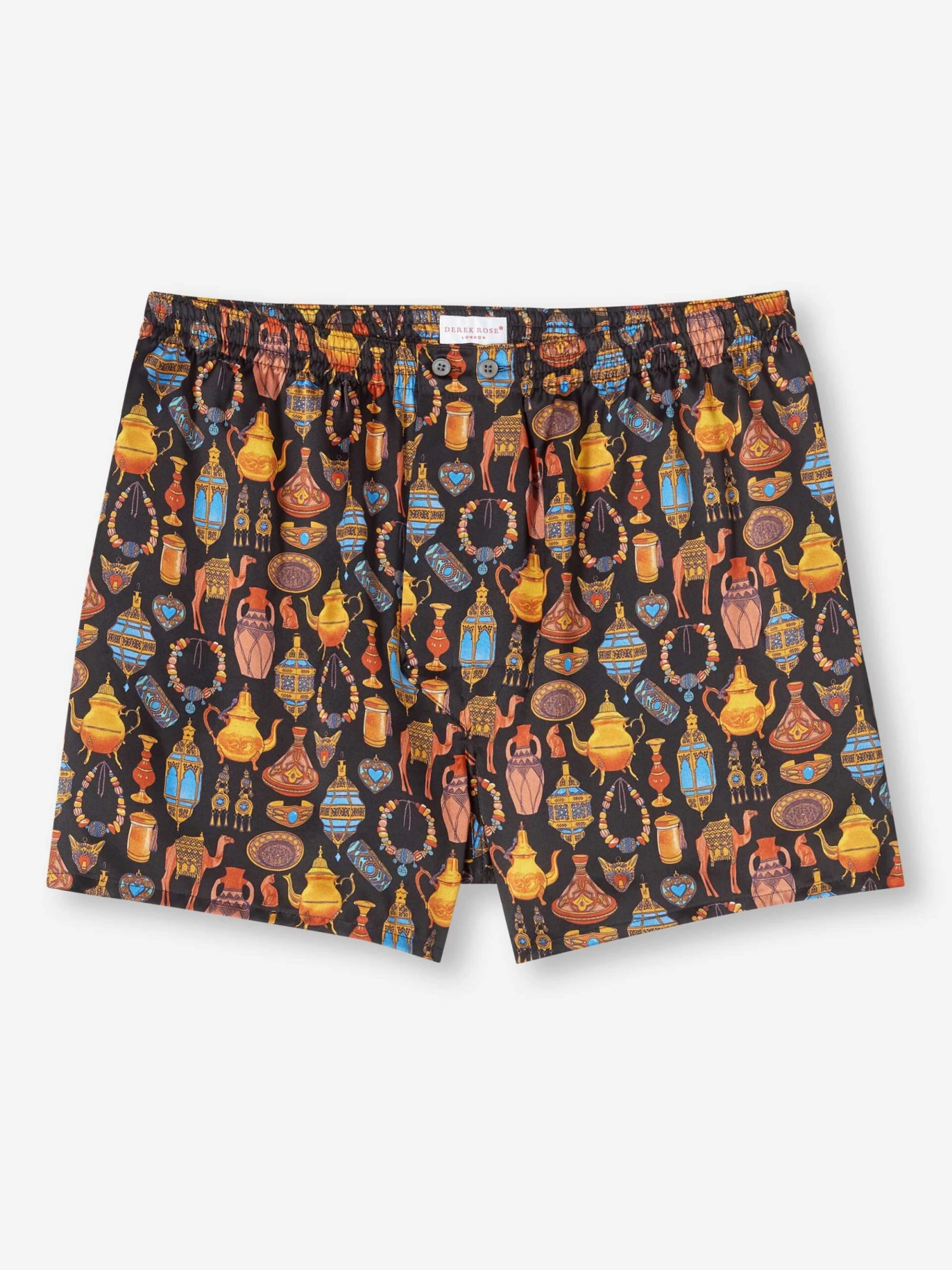 Men's Classic Fit Boxers Brindisi 100 Silk Satin Black 4 Men's Classic Fit Boxers Brindisi 100 Silk Satin Black - Image 2