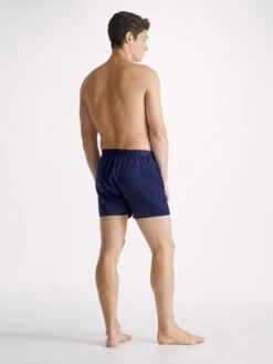 Men's Classic Fit Boxers Lombard 6 Cotton Jacquard Navy 12 Men's Classic Fit Boxers Lombard 6 Cotton Jacquard Navy -Derek Rose Shop mens classic fit boxers lombard 6 cotton jacquard navy back
