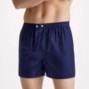 Men's Classic Fit Boxers Lombard 6 Cotton Jacquard Navy -Derek Rose Shop mens classic fit boxers lombard 6 cotton jacquard navy buttons