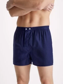Men's Classic Fit Boxers Lombard 6 Cotton Jacquard Navy