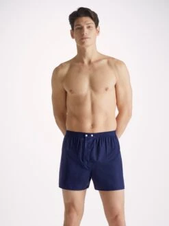 Men's Classic Fit Boxers Lombard 6 Cotton Jacquard Navy 14 Men's Classic Fit Boxers Lombard 6 Cotton Jacquard Navy -Derek Rose Shop mens classic fit boxers lombard 6 cotton jacquard navy crop