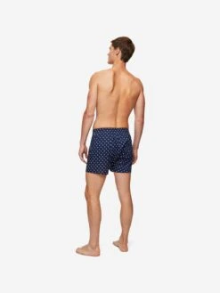 Men's Classic Fit Boxers Nelson 93 Cotton Batiste Navy 13 Men's Classic Fit Boxers Nelson 93 Cotton Batiste Navy -Derek Rose Shop mens classic fit boxers nelson 93 cotton batiste navy back