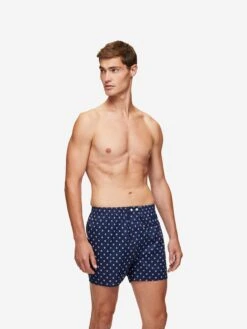Men's Classic Fit Boxers Nelson 93 Cotton Batiste Navy 11 Men's Classic Fit Boxers Nelson 93 Cotton Batiste Navy -Derek Rose Shop mens classic fit boxers nelson 93 cotton batiste navy creative