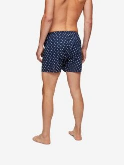 Men's Classic Fit Boxers Nelson 93 Cotton Batiste Navy 15 Men's Classic Fit Boxers Nelson 93 Cotton Batiste Navy -Derek Rose Shop mens classic fit boxers nelson 93 cotton batiste navy fit