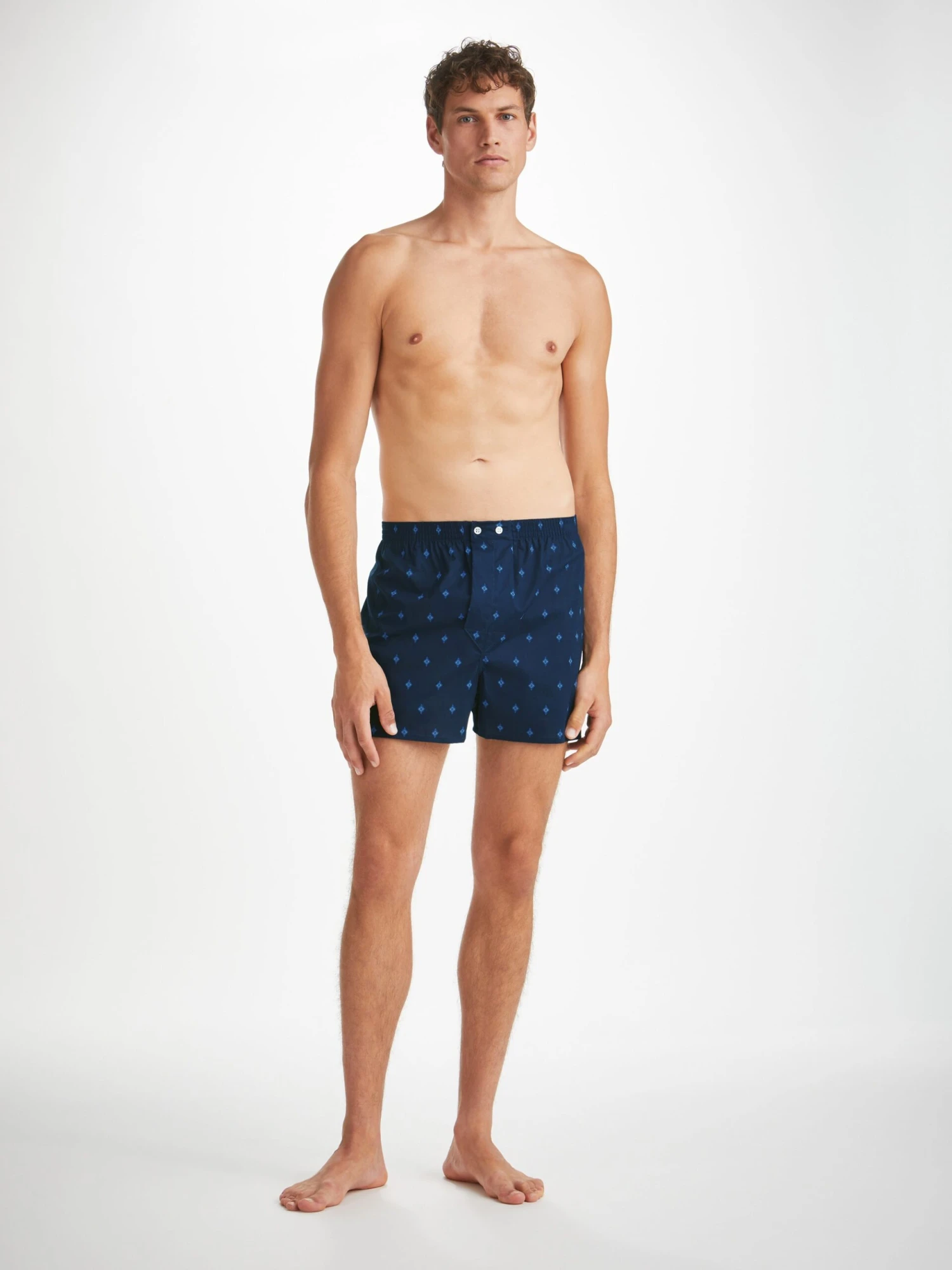 Men's Classic Fit Boxers Nelson 98 Cotton Batiste Navy 5 Men's Classic Fit Boxers Nelson 98 Cotton Batiste Navy - Image 3