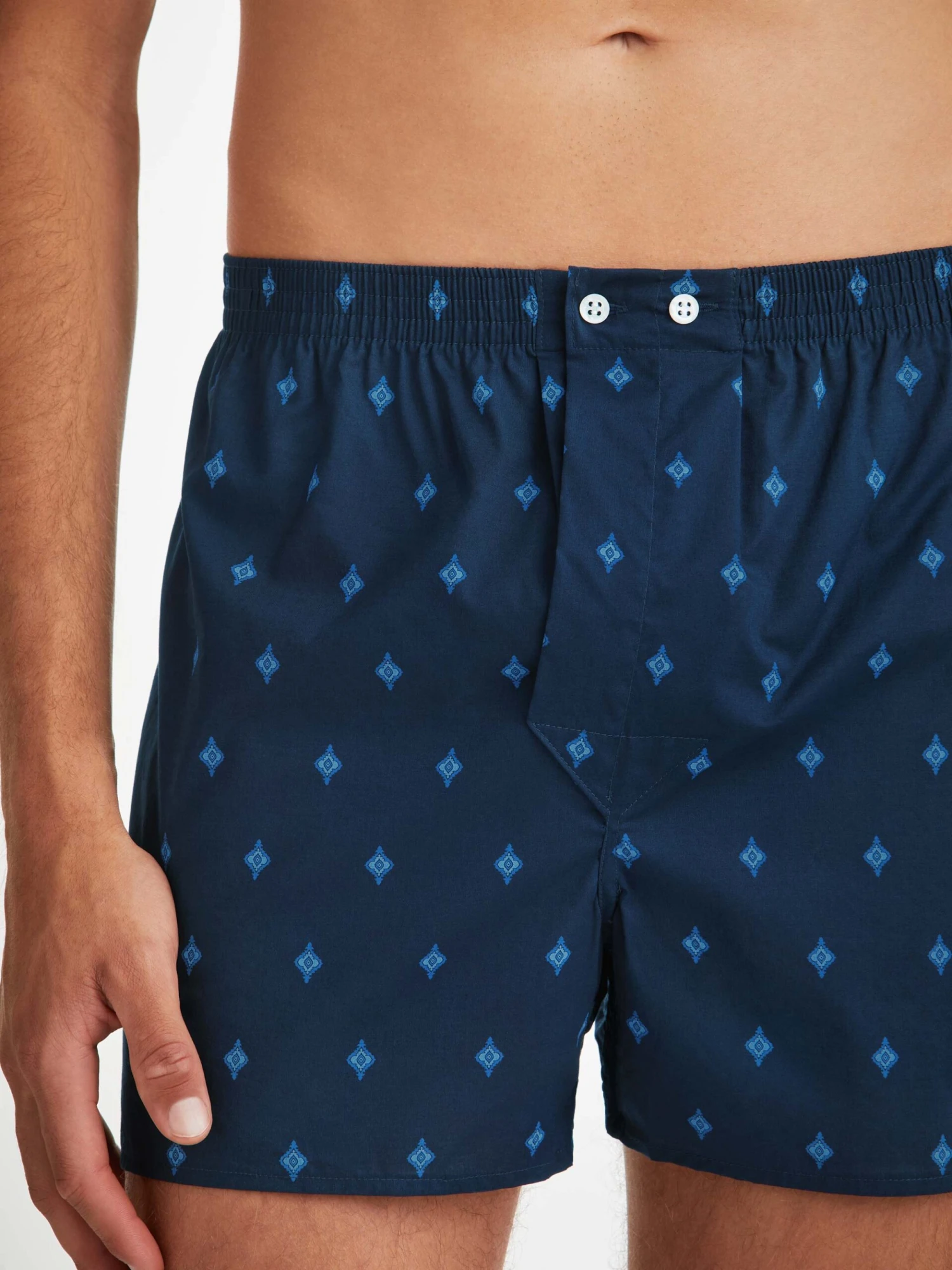 Men's Classic Fit Boxers Nelson 98 Cotton Batiste Navy 7 Men's Classic Fit Boxers Nelson 98 Cotton Batiste Navy - Image 5