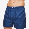 Men's Classic Fit Boxers Paris 24 Cotton Jacquard Navy