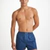 Men's Classic Fit Boxers Paris 26 Cotton Jacquard Navy -Derek Rose Shop mens classic fit boxers paris 26 cotton jacquard navy creative
