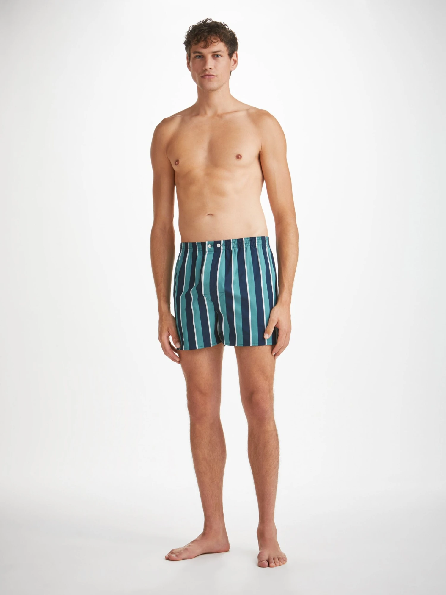 Men's Classic Fit Boxers Royal 221 Cotton Teal 5 Men's Classic Fit Boxers Royal 221 Cotton Teal - Image 3