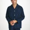 Men's Classic Fit Pyjamas Nelson 98 Cotton Batiste Navy -Derek Rose Shop mens classic fit pajamas nelson 98 cotton batiste navy creative