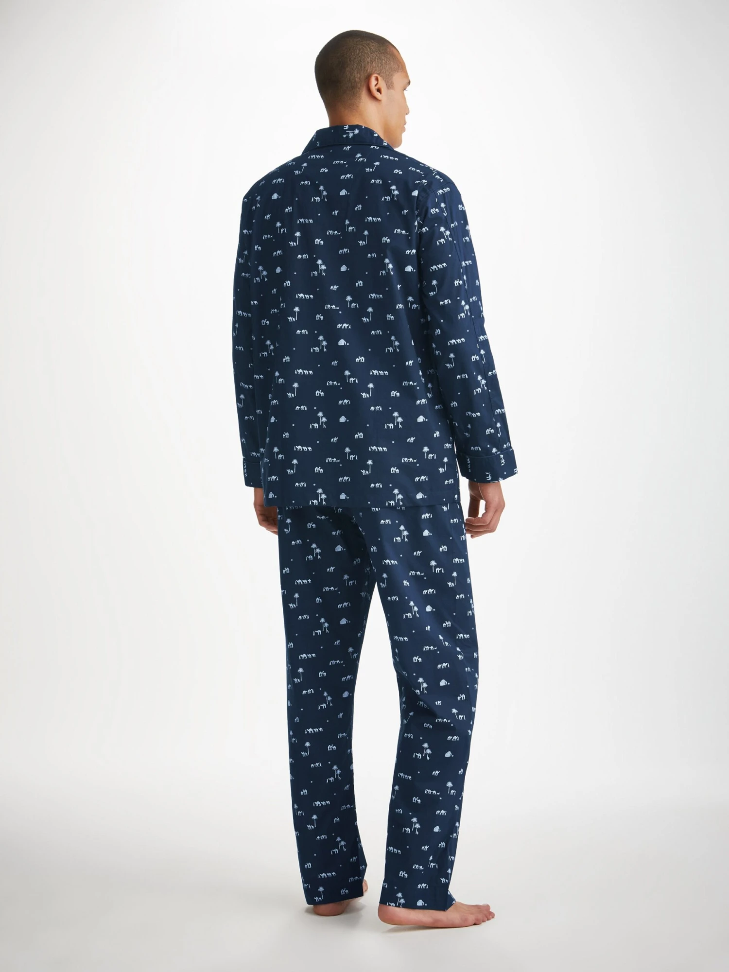 Men's Classic Fit Pyjamas Nelson 99 Cotton Batiste Navy 6 Men's Classic Fit Pyjamas Nelson 99 Cotton Batiste Navy - Image 4