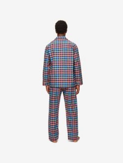 Men's Classic Fit Pyjamas Barker 34 Cotton Multi -Derek Rose Shop mens classic fit pyjamas barker 34 cotton multi back