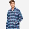 Men's Classic Fit Pyjamas Kelburn 29 Brushed Cotton Multi -Derek Rose Shop mens classic fit pyjamas kelburn 29 brushed cotton multi close up