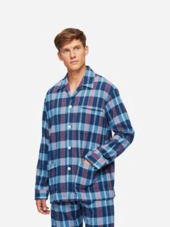 Men's Classic Fit Pyjamas Kelburn 29 Brushed Cotton Multi